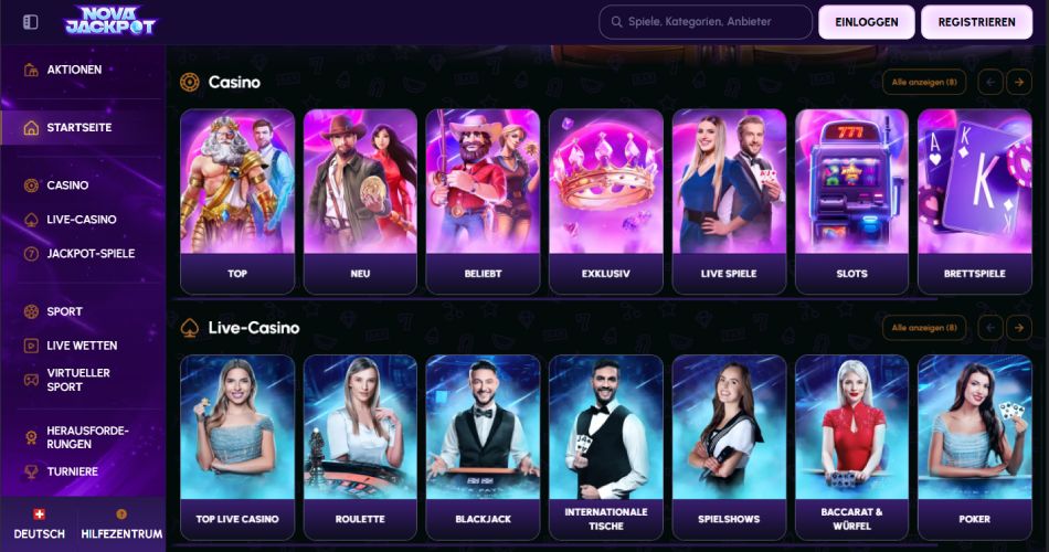 Novajackpot Casino Schweiz